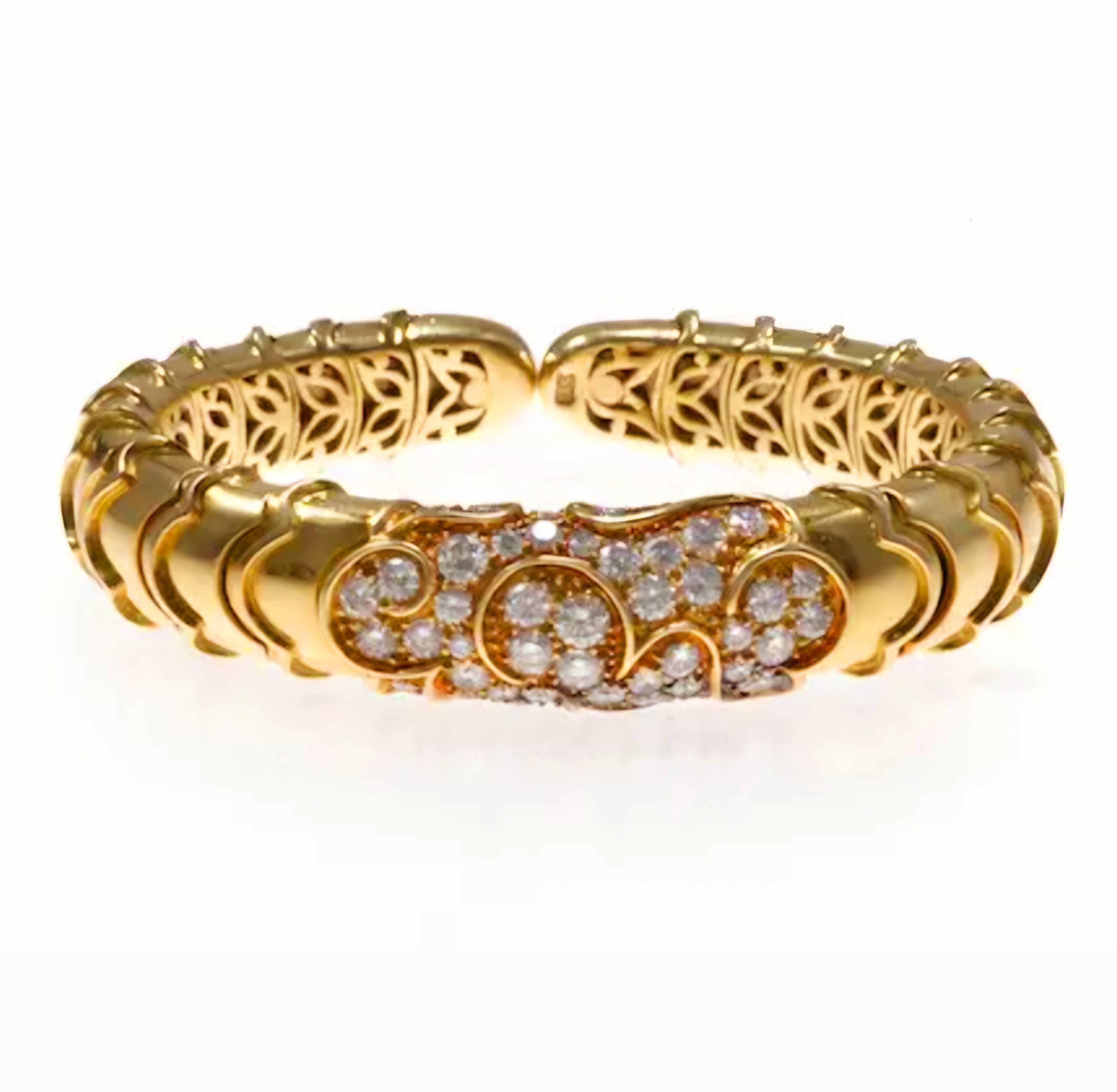 Marina B 18K Yellow Gold Diamond 'Onda' Bracelet ASC5432