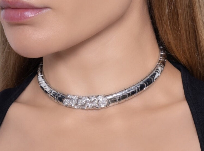 Marina B White Gold Diamond 'Onda' Choker Necklace ASC5434