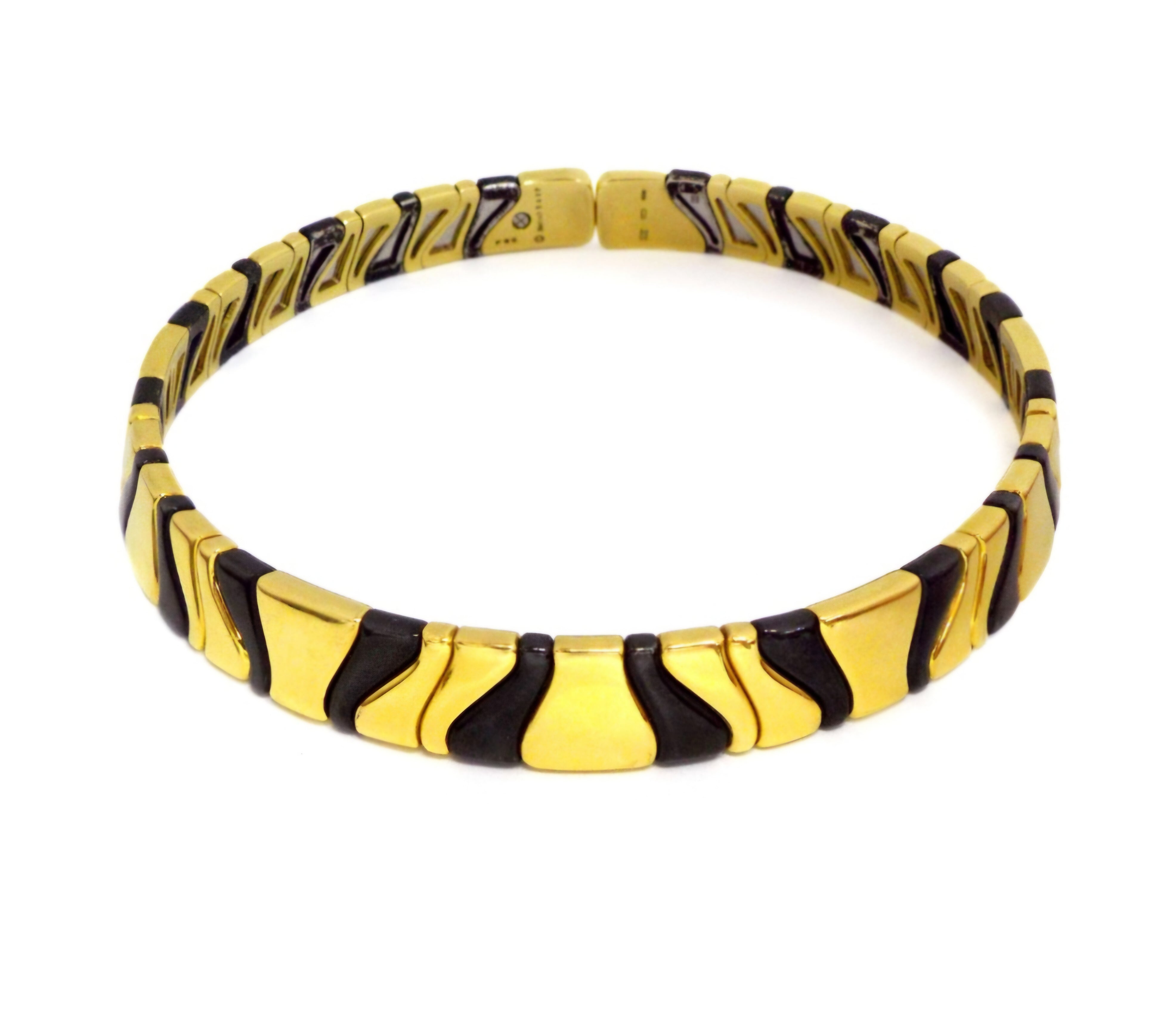 Marina B 'Kar' Black and 18K Yellow Gold Choker Necklace ASC5438