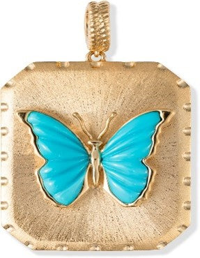 SpreadYourWings
9.56 grams of 18K Gold- Hand Carved Turquoise
3D Gold Casing
 ASC5460