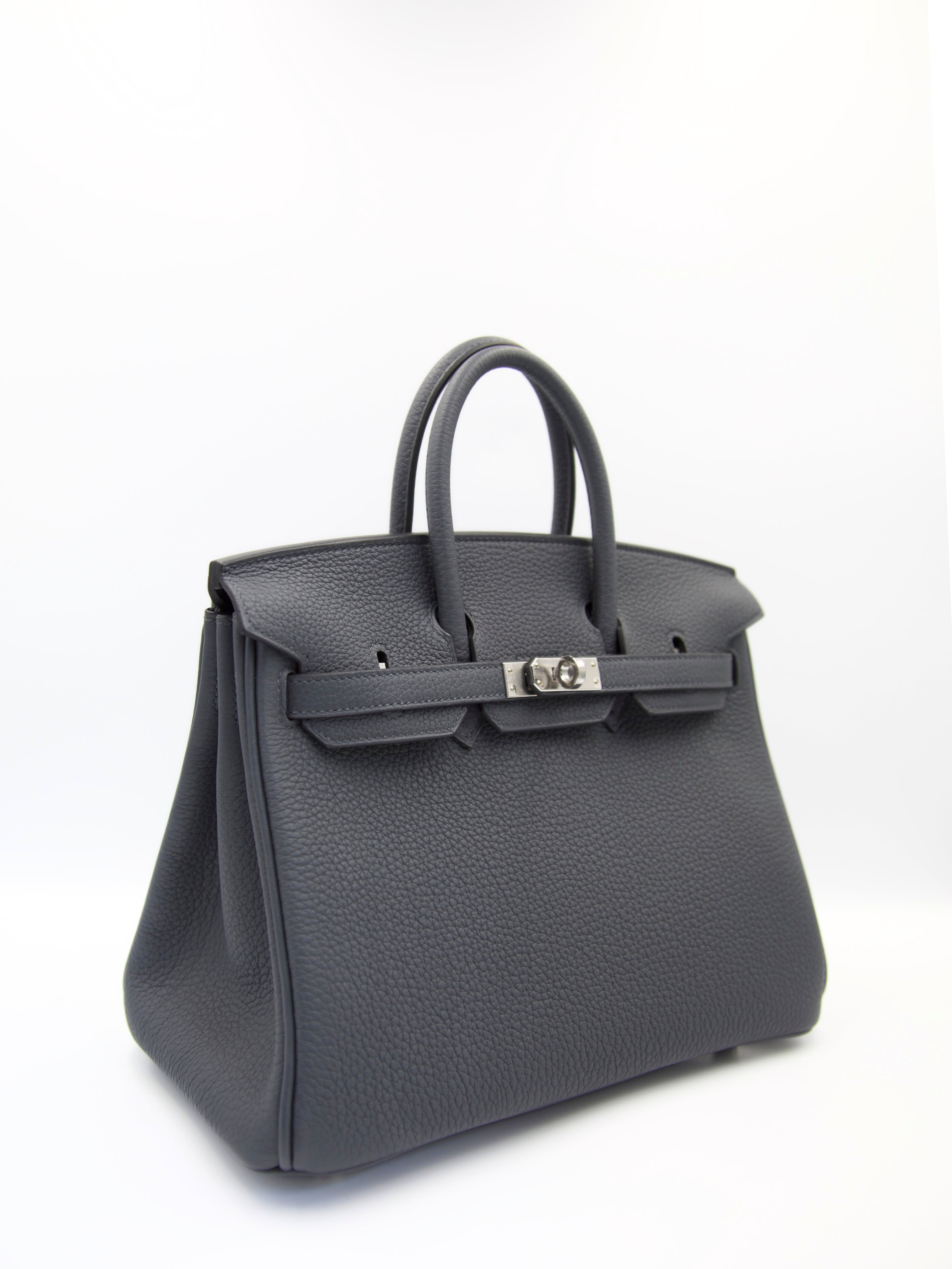 HERMÈS BIRKIN 25CM GRIS MISTY Togo Leather with Palladium Hardware