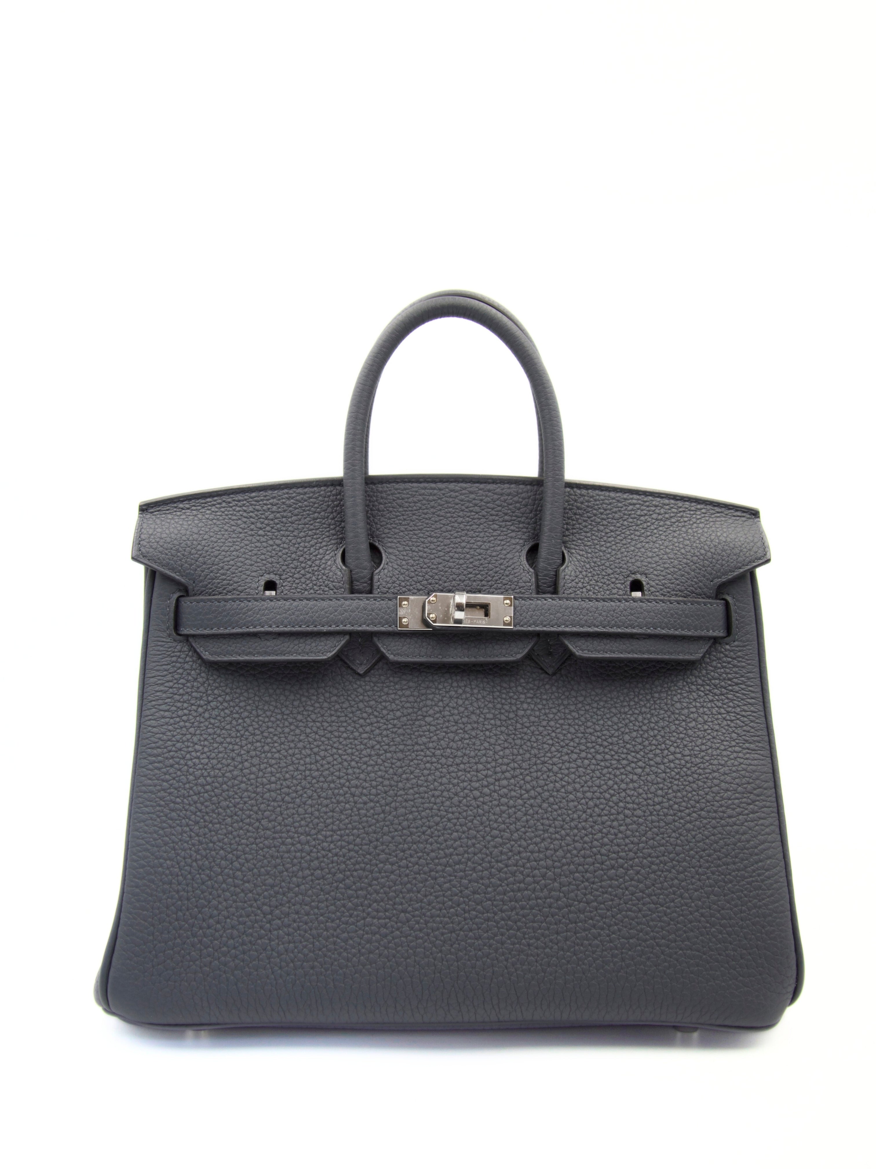 HERMÈS BIRKIN 25CM GRIS MISTY Togo Leather with Palladium Hardware