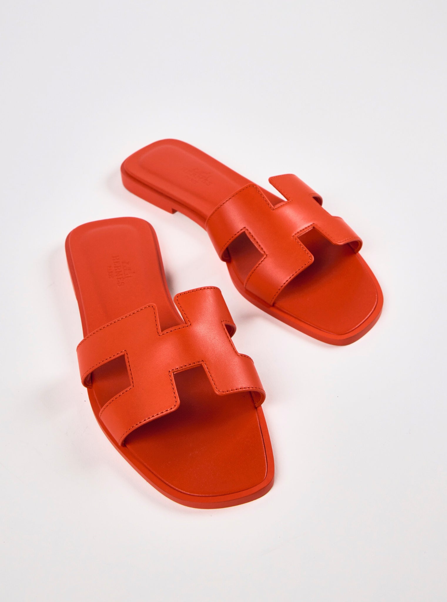 HERMÈS ORAN SANDAL Orange Capucine - Size 38