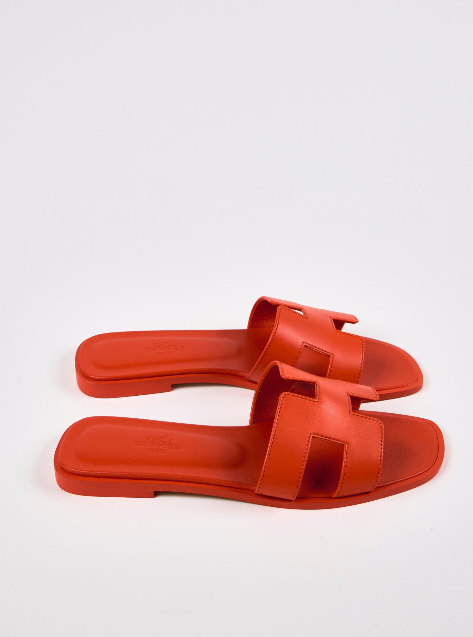 HERMÈS ORAN SANDAL Orange Capucine - Size 38