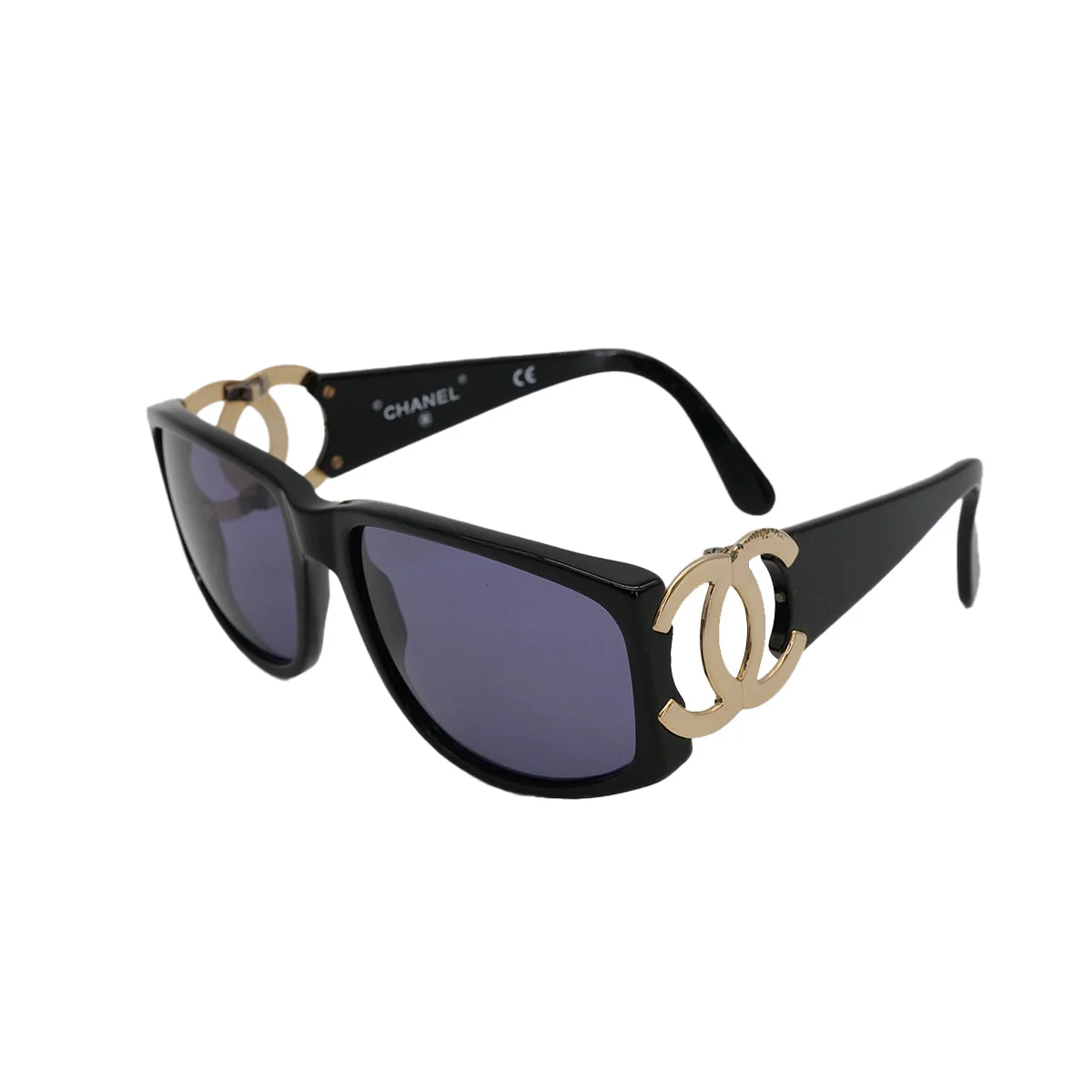 VINTAGE CHANEL COCOMARK SUNGLASSES BLACK EYEWEAR 90324114