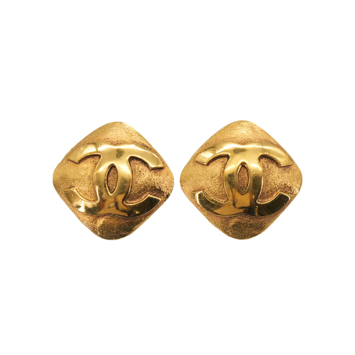 VINTAGE CHANEL EARRINGS COCOMARK GOLD ACCESSORY 29 90323183