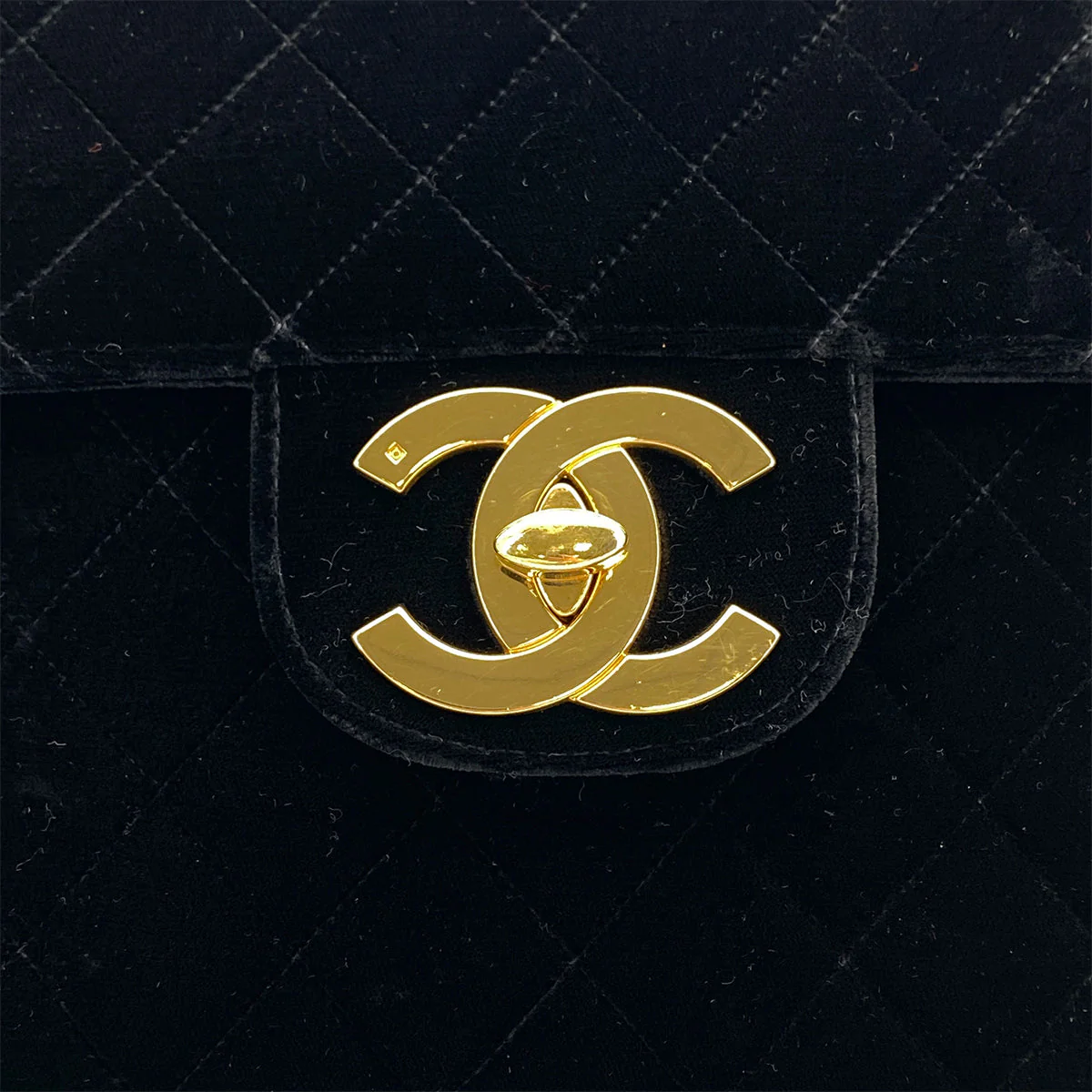 VINTAGE CHANEL JUMBO MATELASSE 30 CHAIN SHOULDER BAG BLACK VELOR GOLD HARDWARE 90324833