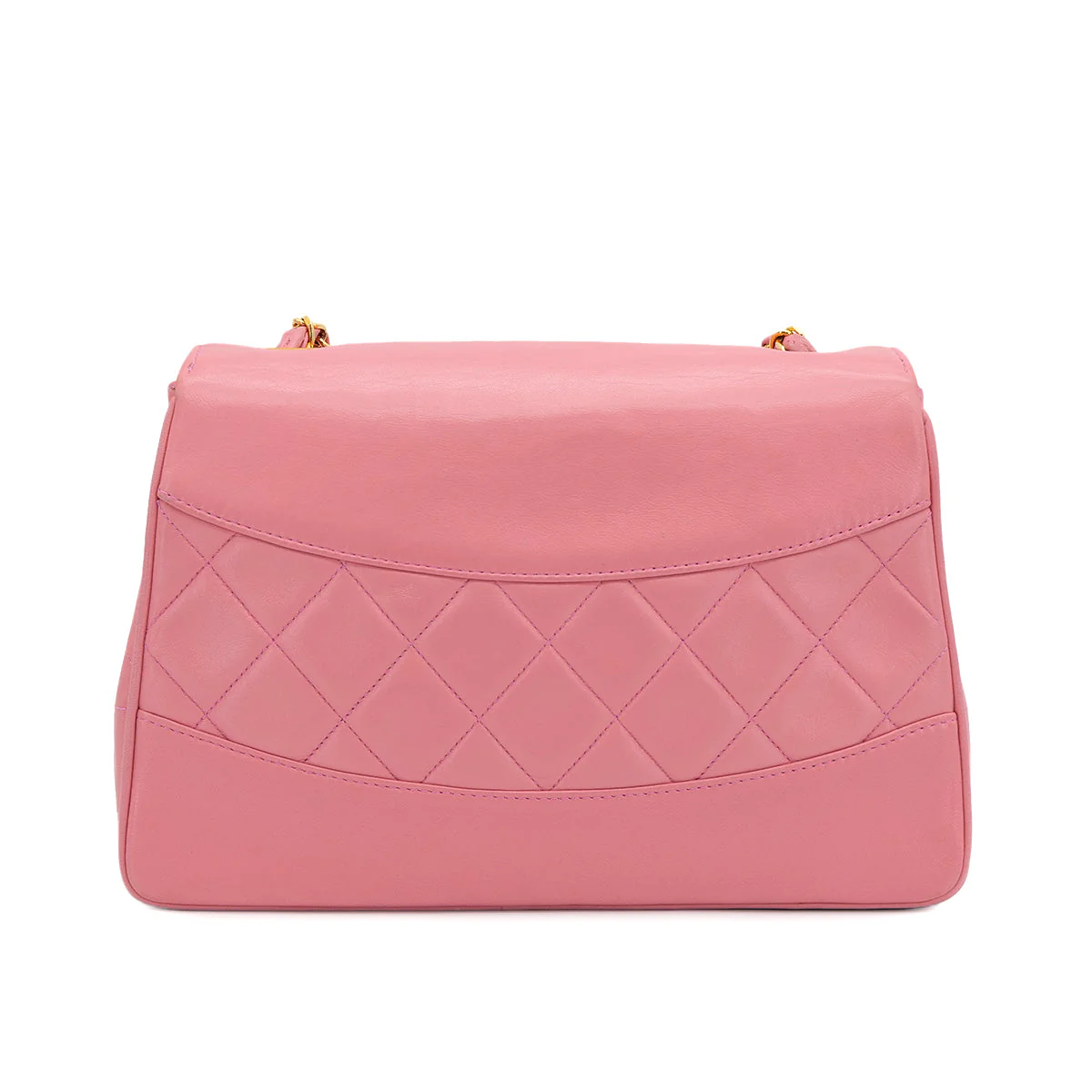 VINTAGE CHANEL MATELASSE CHAIN SHOULDER BAG PINK LAMB SKIN GOLD HARDWARE 90323093