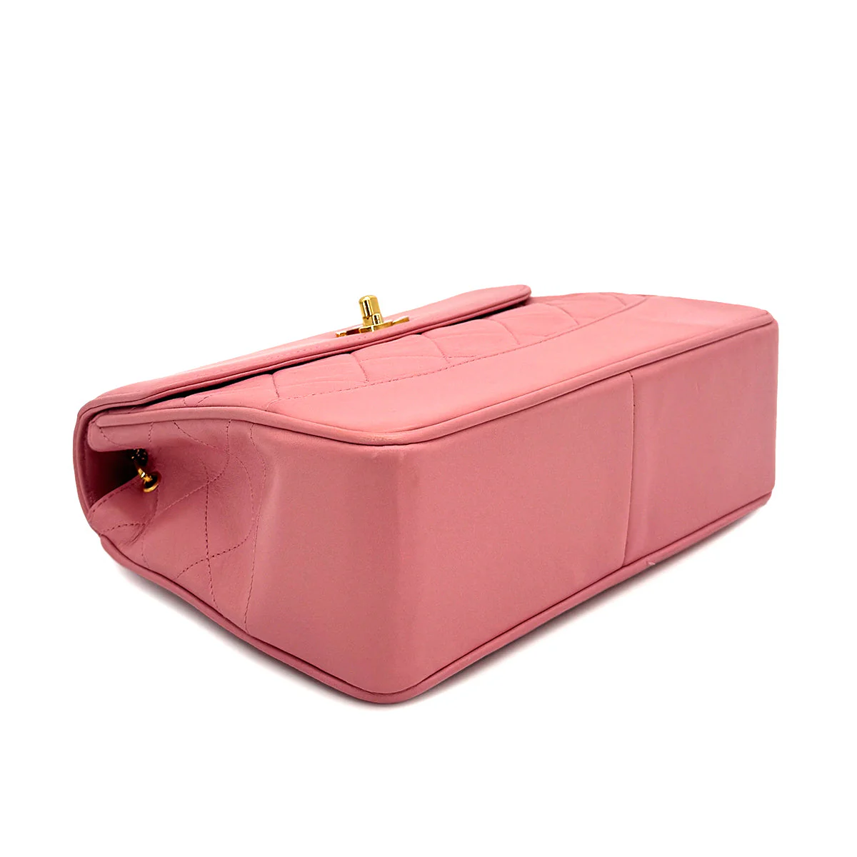 VINTAGE CHANEL MATELASSE CHAIN SHOULDER BAG PINK LAMB SKIN GOLD HARDWARE 90323093