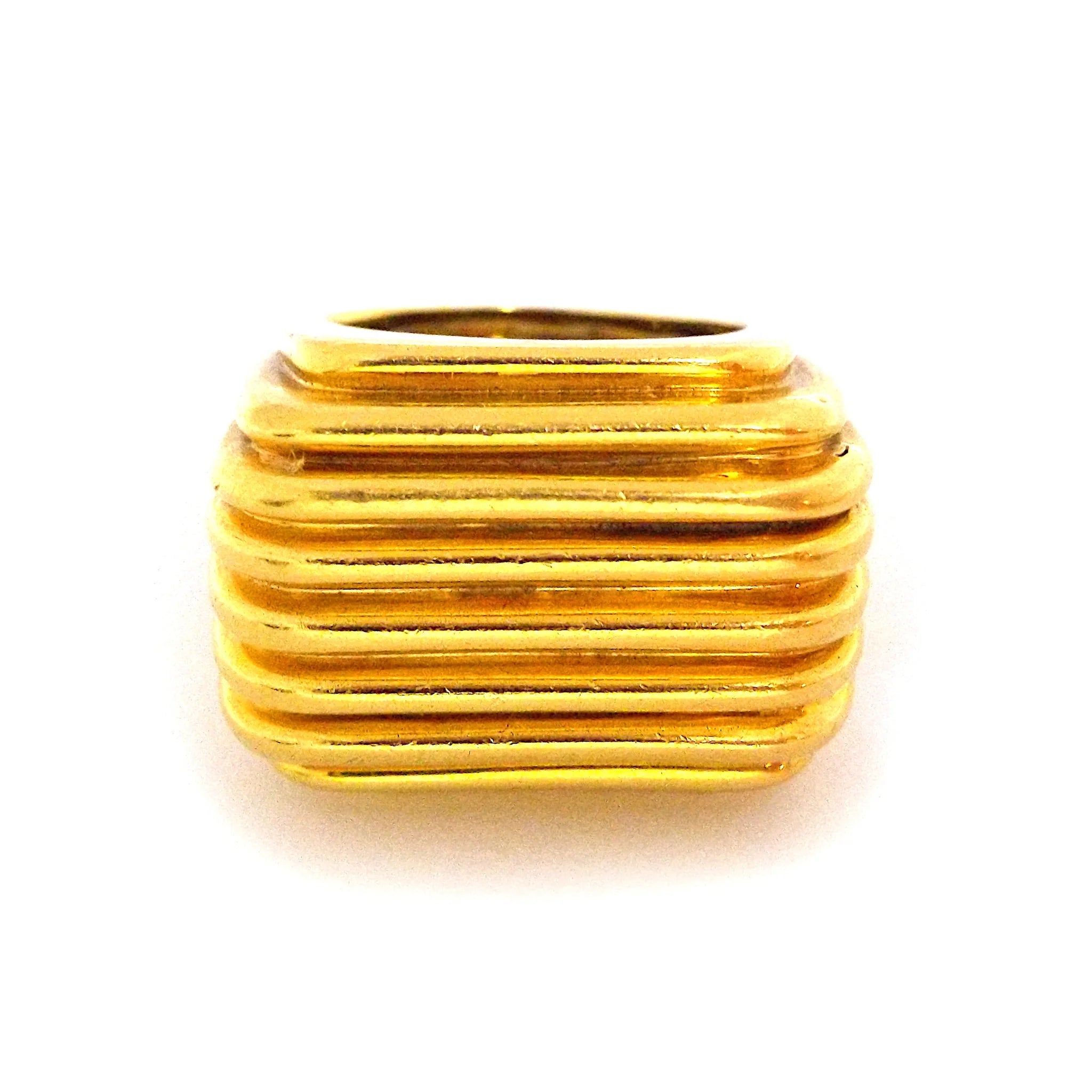 David Webb 18K Yellow Gold Radiator Ring ASC5500