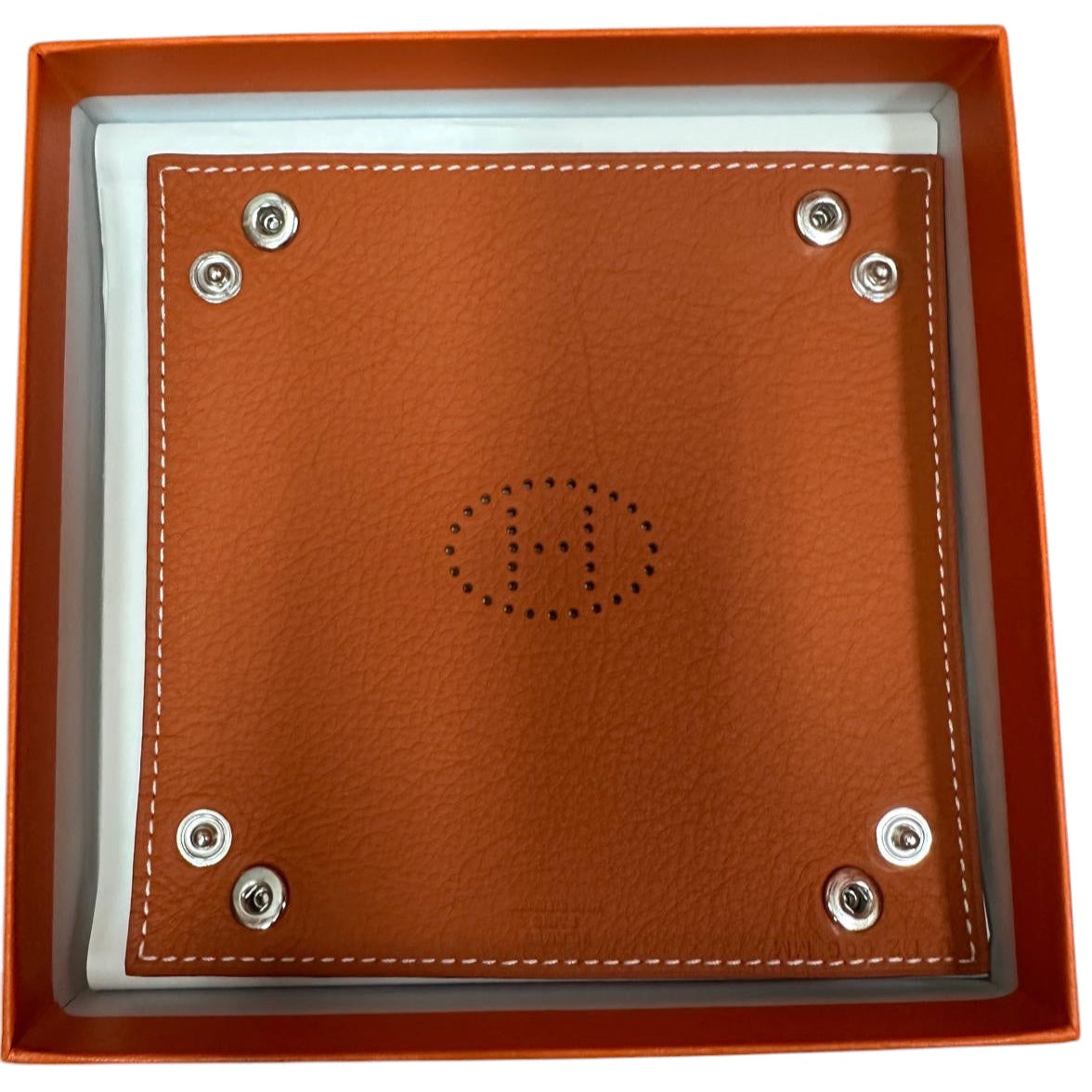 36. Hermes Leather Tray - New in Box