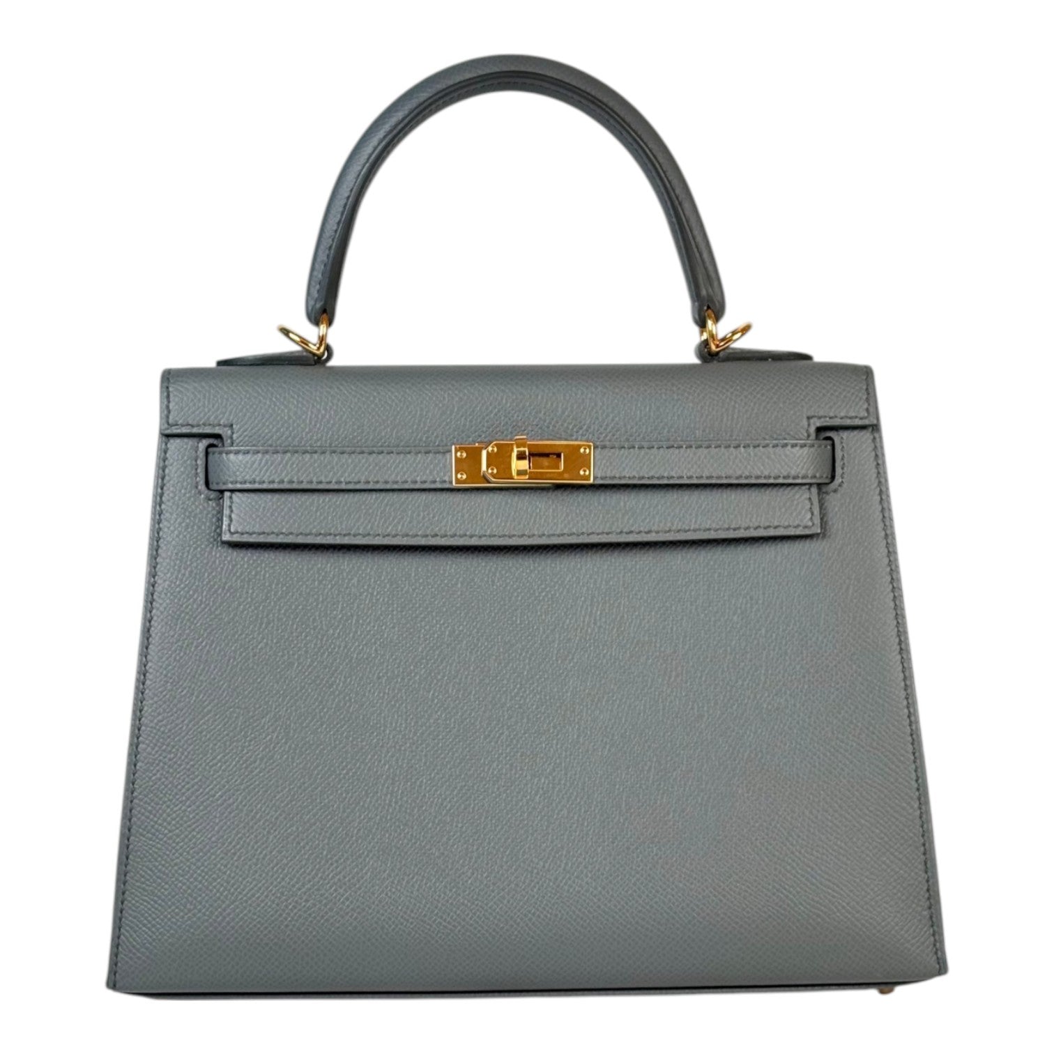 Hermes Kelly 25 in Vert Amande Epsom Sellier with GHW