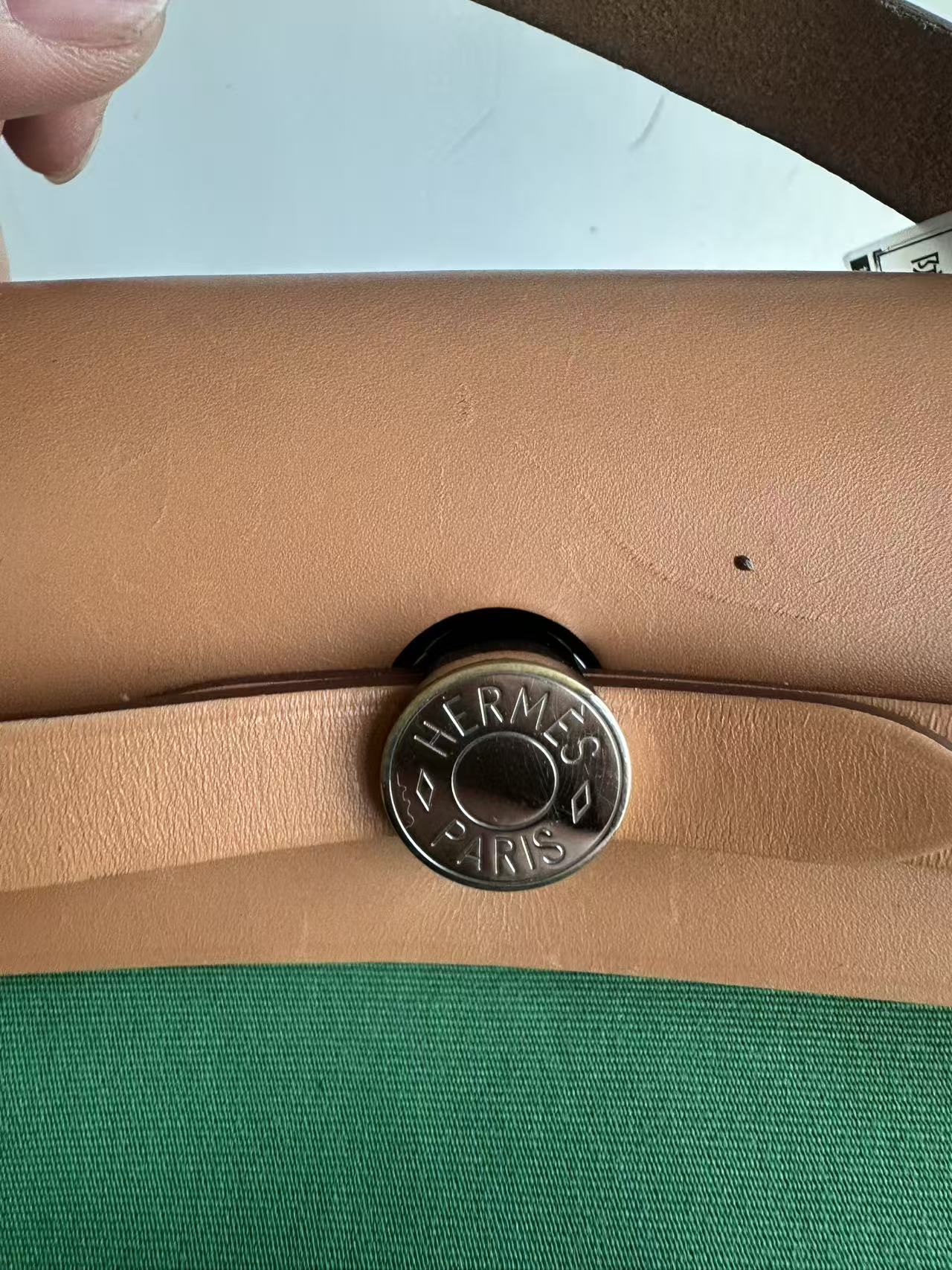 Hermes green herbag31 good condition stamp X
