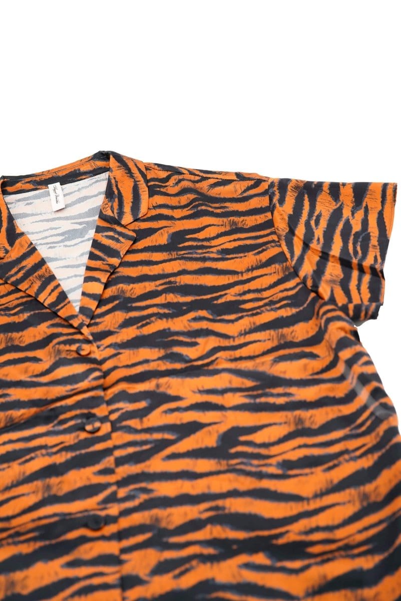 Agent Provocateour tiger pajamas short slv t size 12 ASL6120