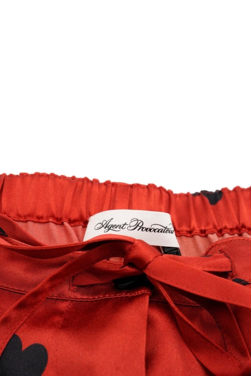 Agent Provocateur hart pj short red and black size 10 ASL6132