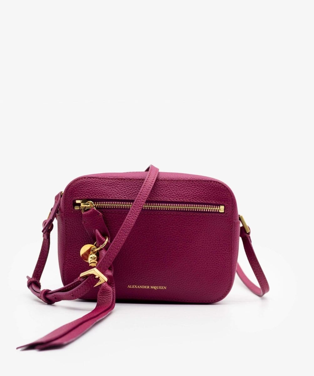 Alexander McQueeen Purple Camera Bag