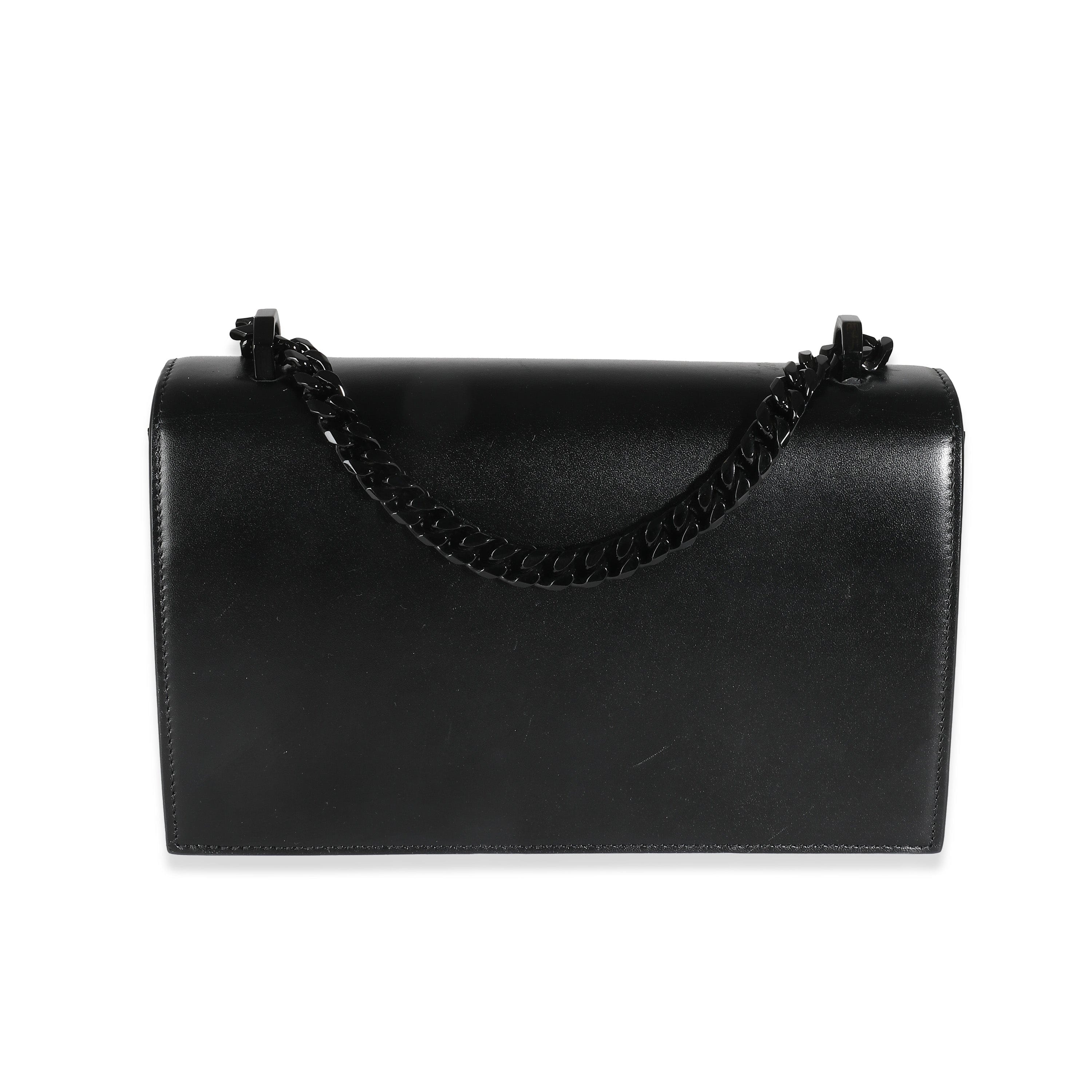 Alexander McQueen Alexander McQueen SO Black Leather Ring Detail Embellished Crossbody Bag ASC5198