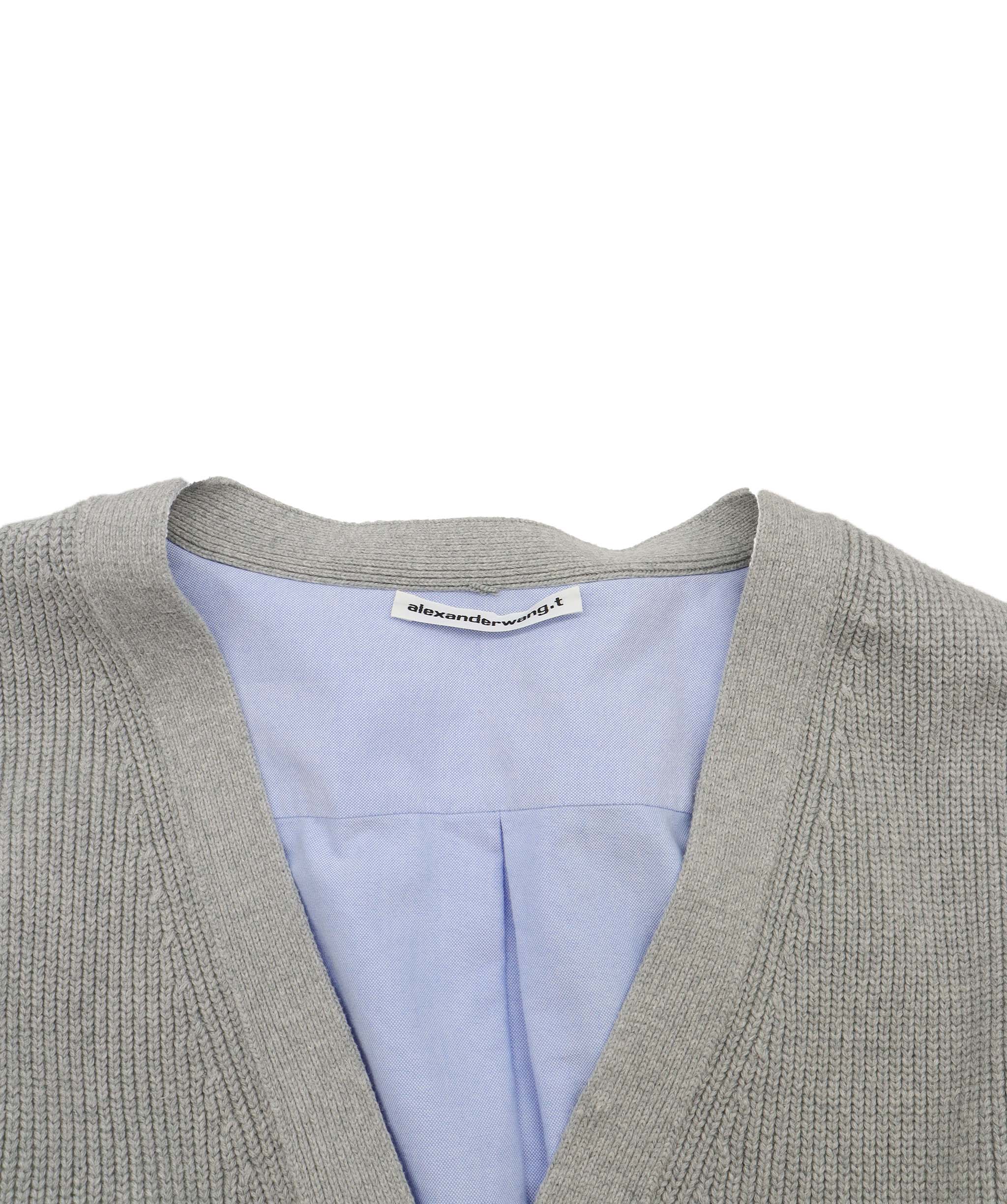 Alexander Wang Alexander Wang Grey Cardigan With Blue Shirt One Size AGC1932