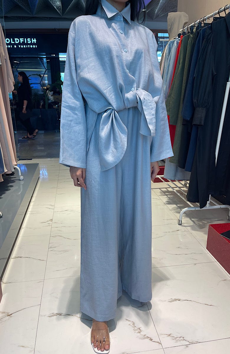 ASYA K. LINEN WIDE LEG PANTS (بنطلون) “MIRNA”