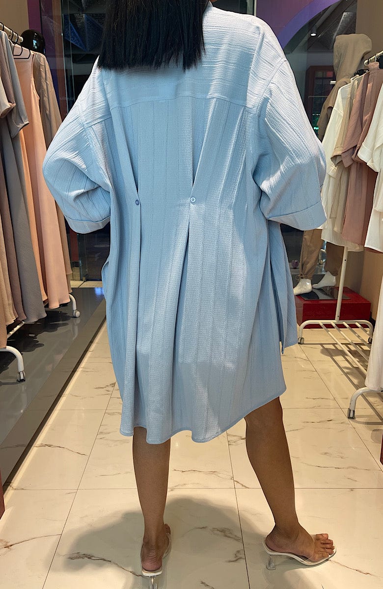 ASYA K. LOOSE FIT LINEN SET  زوج (SHIRT & SHORTS) “LUBA”