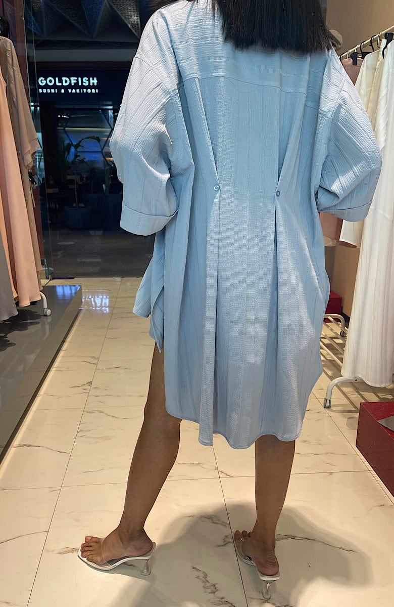 ASYA K. LOOSE FIT LINEN SET  زوج (SHIRT & SHORTS) “LUBA”