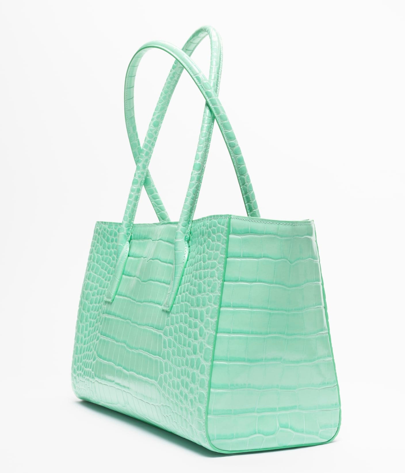 Aureon Group Limited *LONDON LOCATED* CHANEL SMALL TOTE BAG Green Crocodile Embossed Calfskin & Gold-Tone Metal