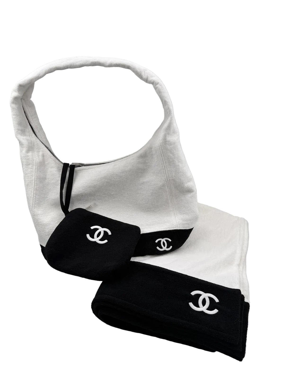 Aureon Group Limited *LONDON LOCATED* CHANEL 26 BEACHWEAR SET WHITE & BLACK Cotton