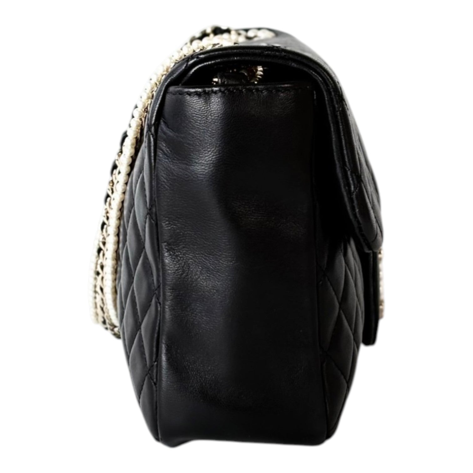 Chanel Black Lambskin Westminster Pearl Flag Bag