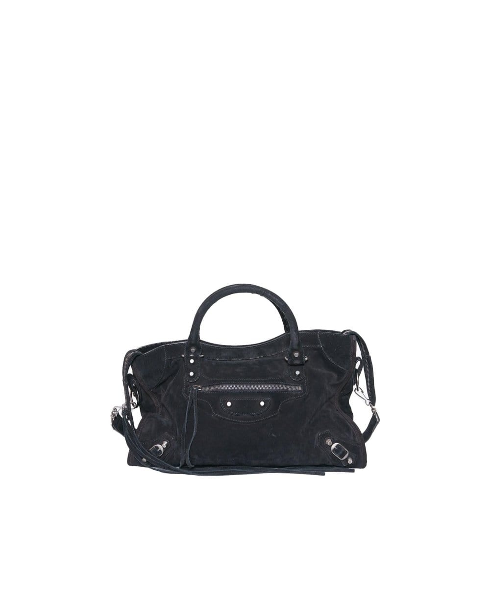 Balenciaga Black Suede City Tote Bag ADL1213