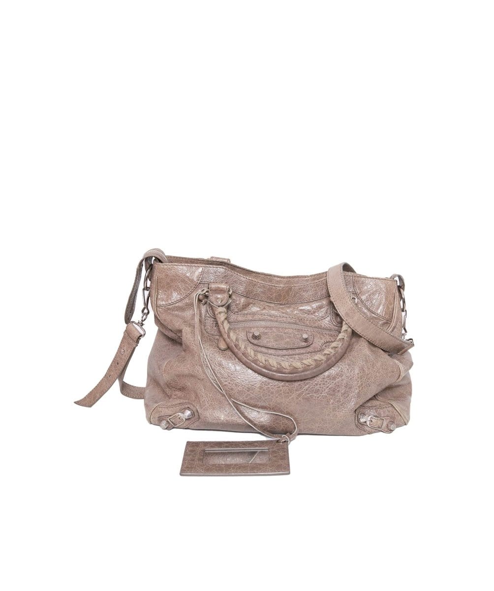 Balenciaga City Taupe Leather Bag - ADL1214