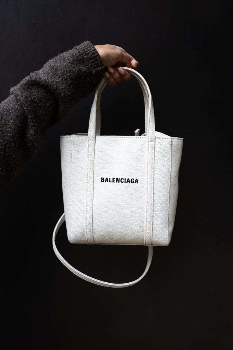 Balenciaga Cream Canvas Small Tote Bag - AGL1738