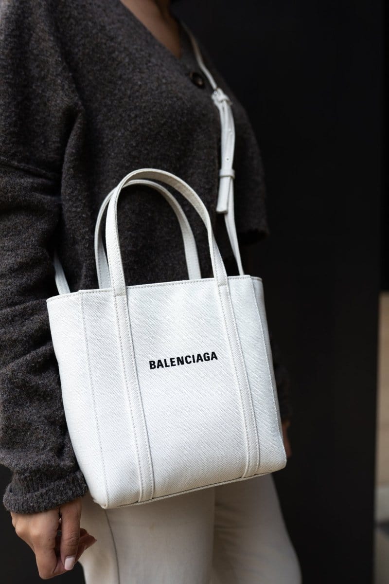 Balenciaga Cream Canvas Small Tote Bag - AGL1738