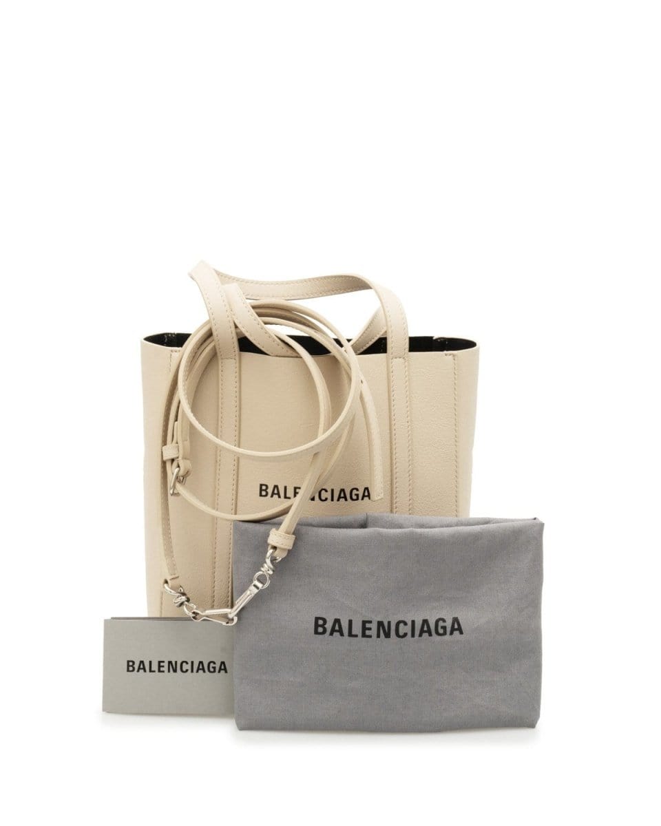 Balenciaga Cream Leather Soft Tote Bag - AGL1491