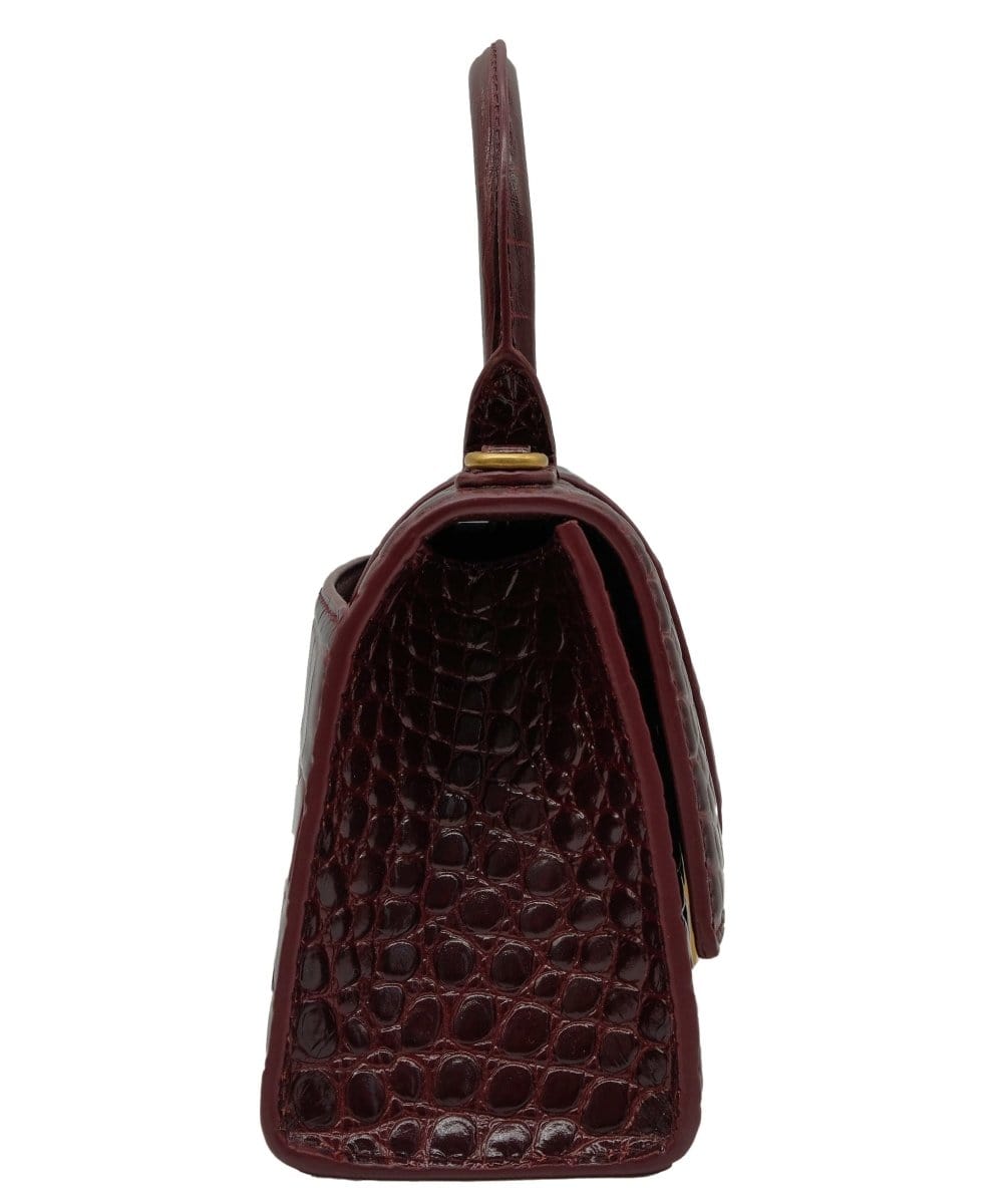 Balenciaga Balenciaga Hourglass Crocodile Embossed Handbag RJC2835