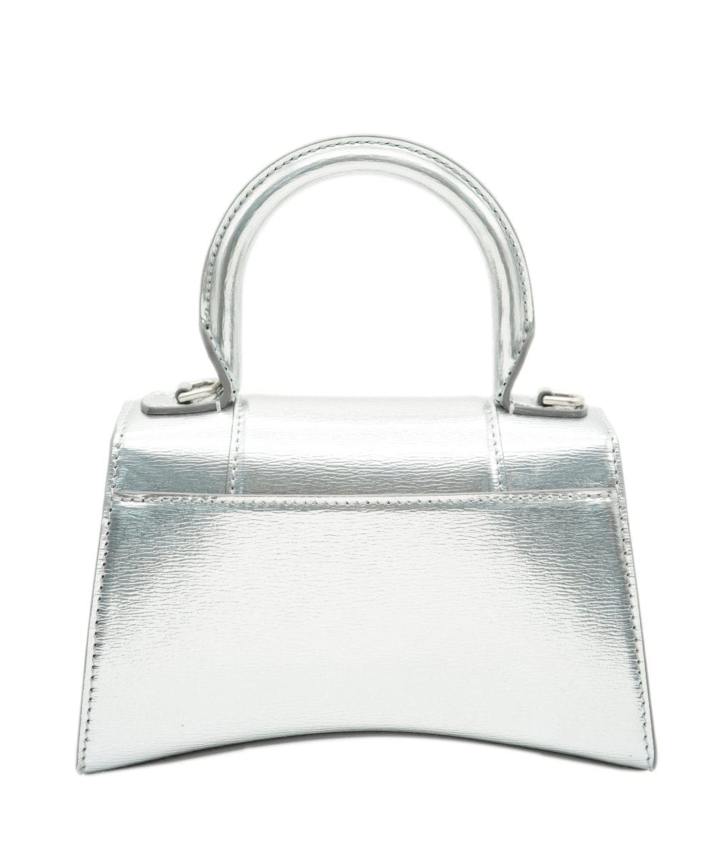 Balenciaga Balenciaga Metallic Silver Nano Hourglass Bag  ALC1095