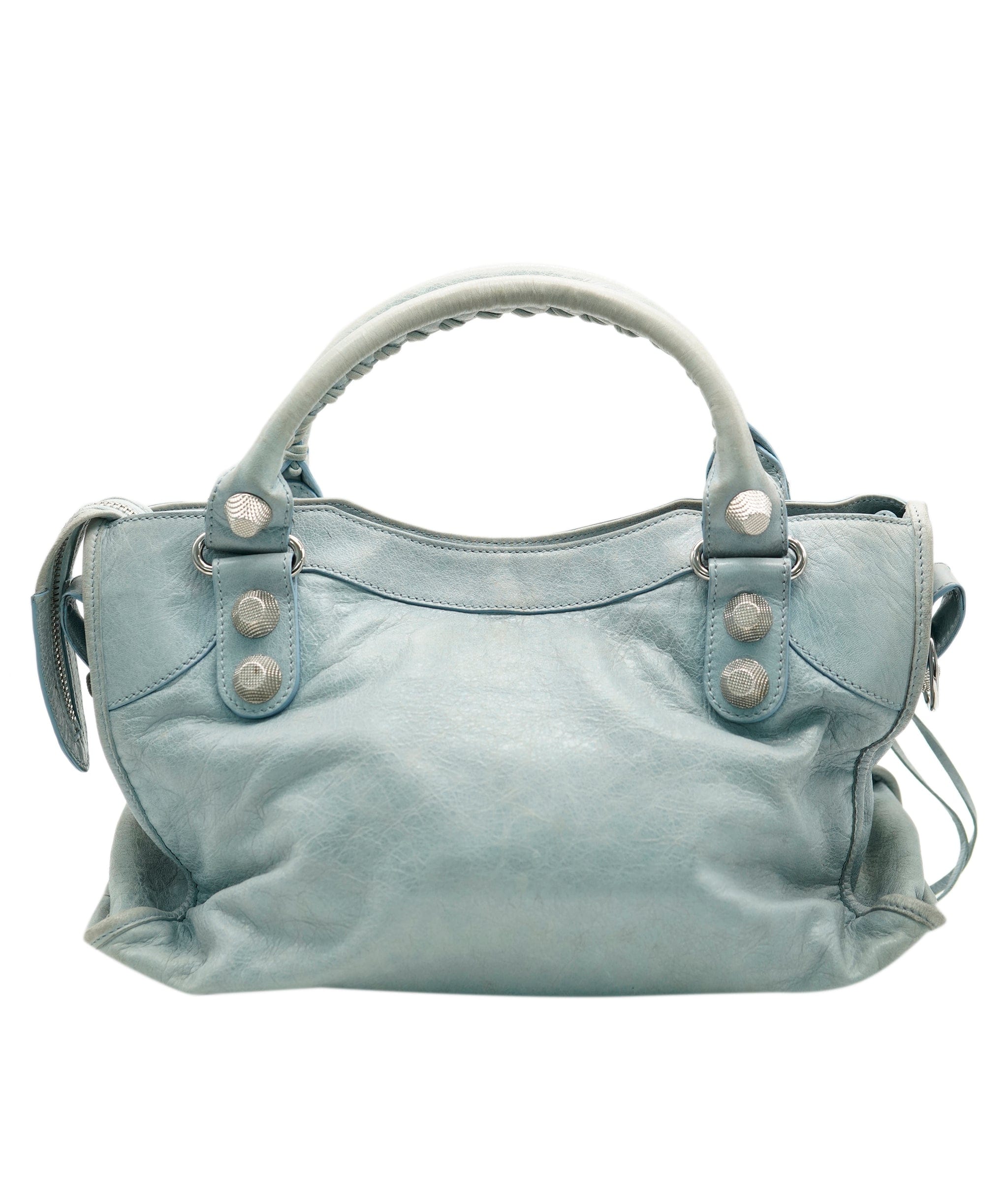 Balenciaga Balenciaga sky blue large city bag with SHW - AJC0448