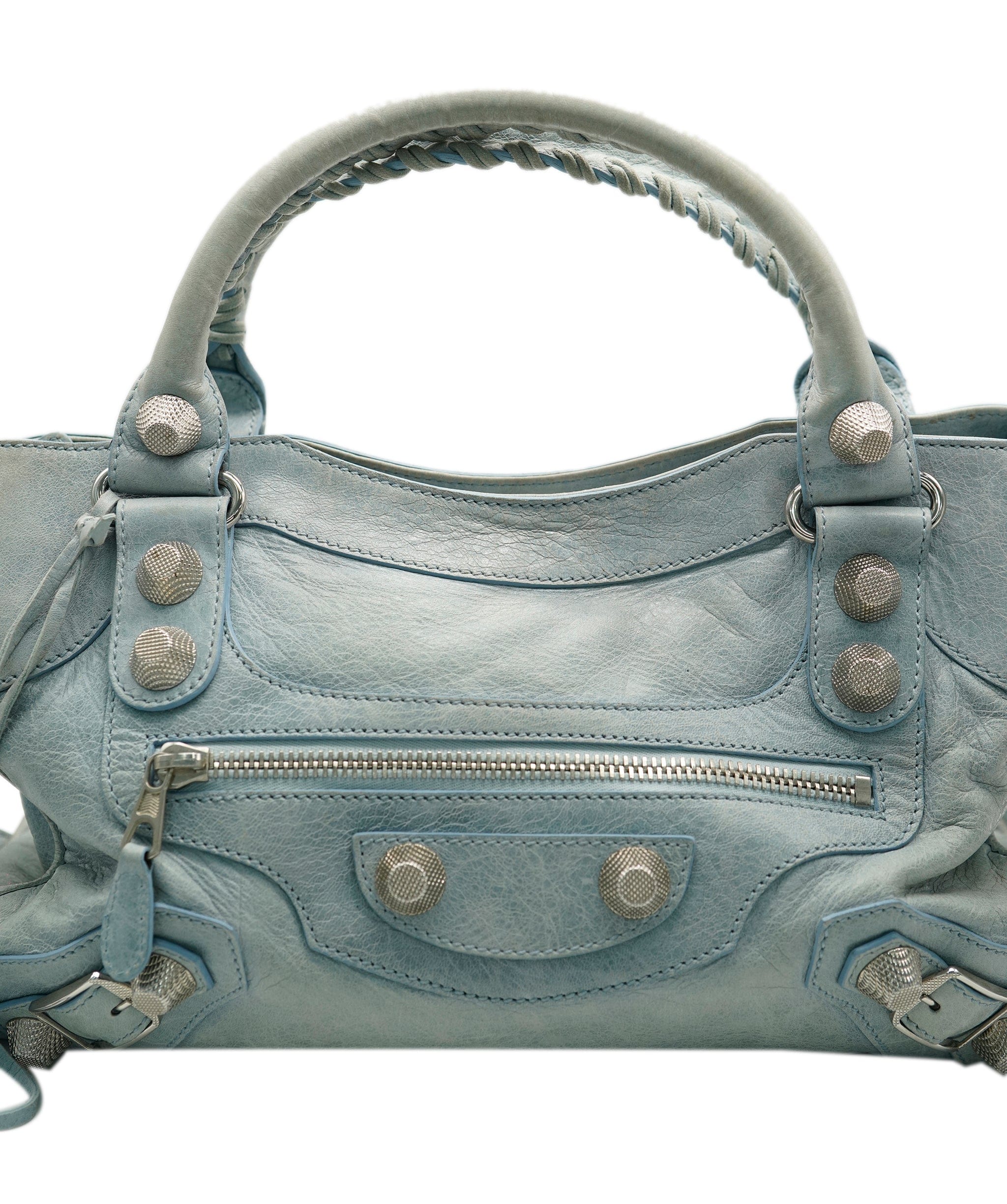 Balenciaga Balenciaga sky blue large city bag with SHW - AJC0448