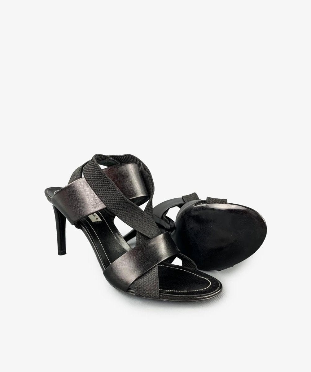 Balenciaga Black Chevreau Sandals