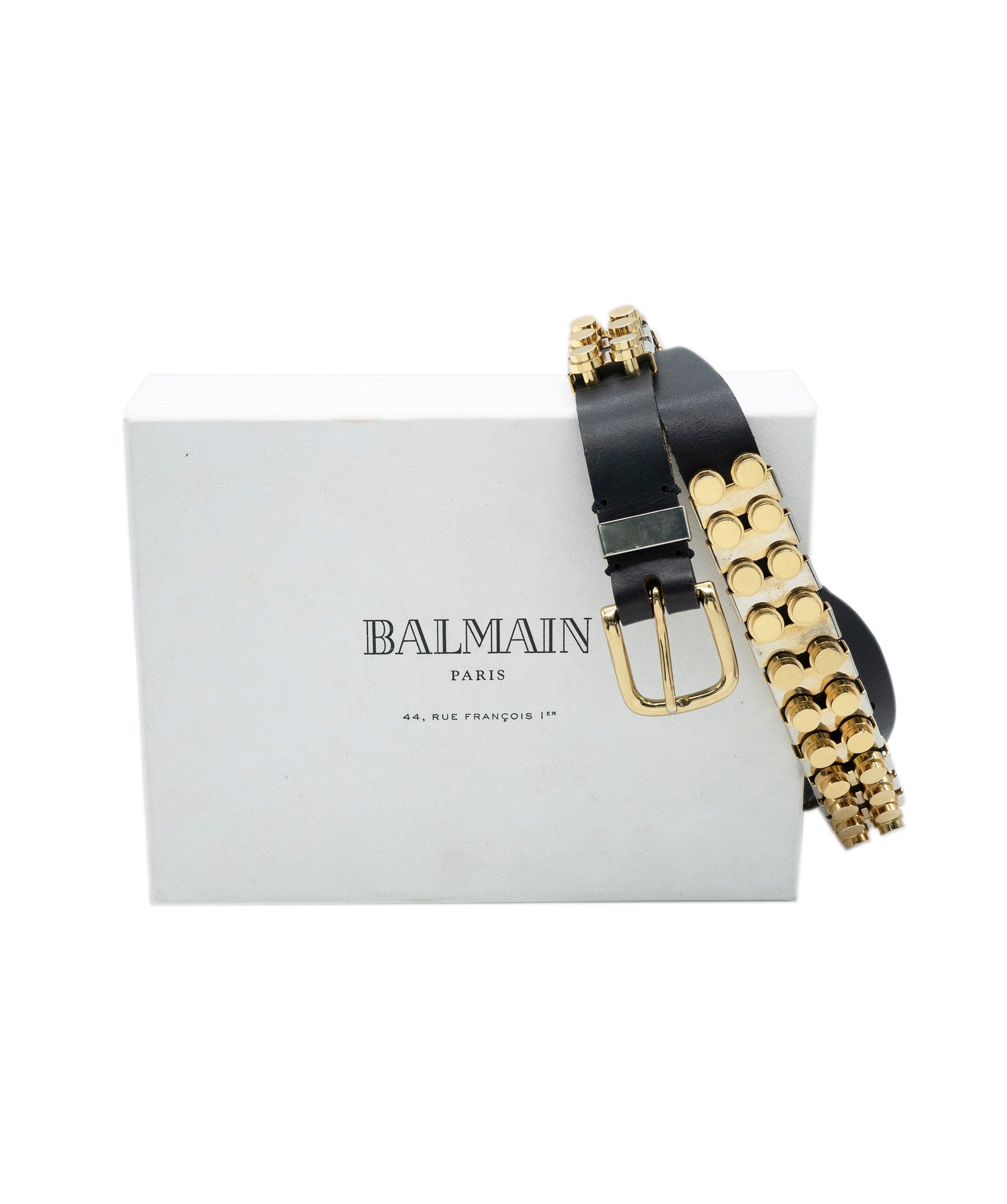 Balmain Balmain black leather and studded belt ASL3523