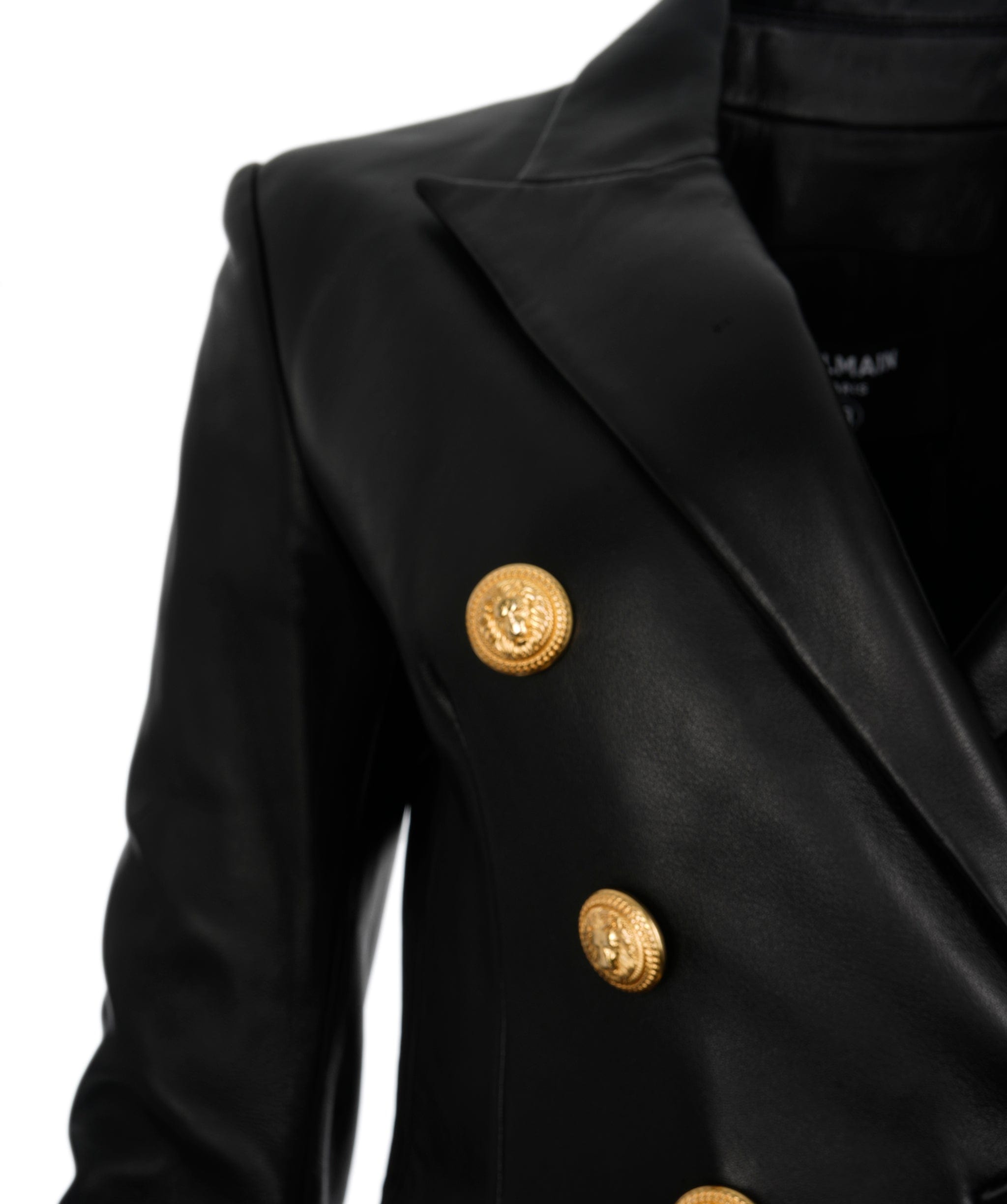 Balmain Balmain Double Breasted Leather Blazer  ALC1092