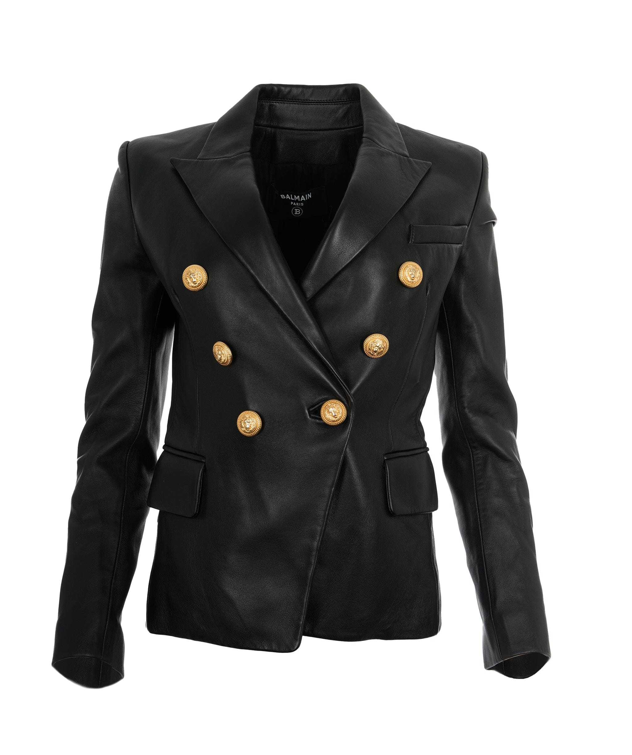 Balmain Balmain Double Breasted Leather Blazer  ALC1092