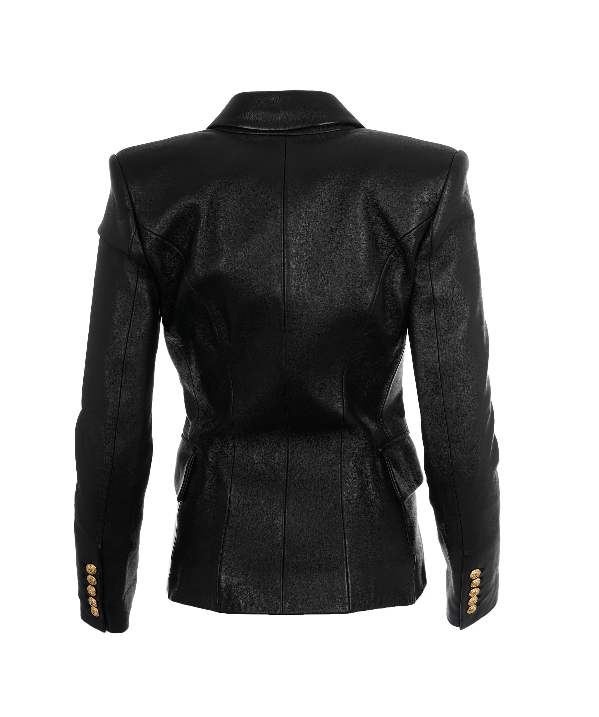 Balmain Balmain Double Breasted Leather Blazer  ALC1092