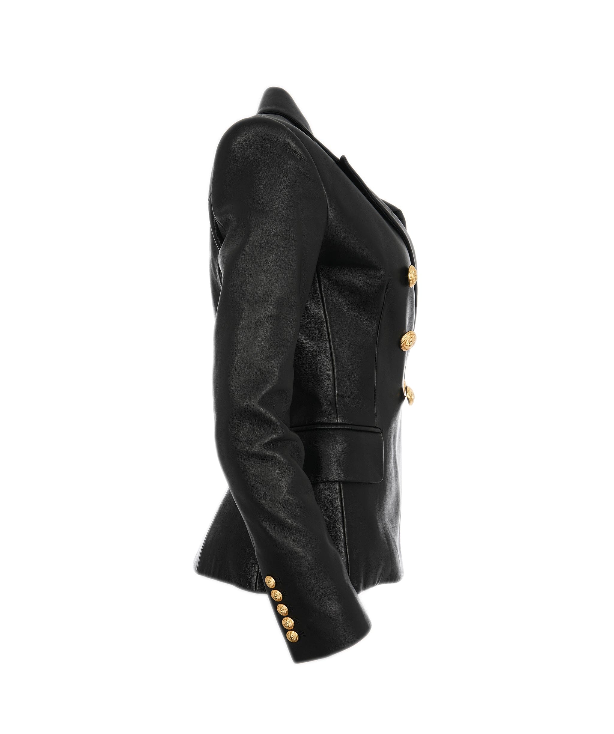 Balmain Balmain Double Breasted Leather Blazer  ALC1092