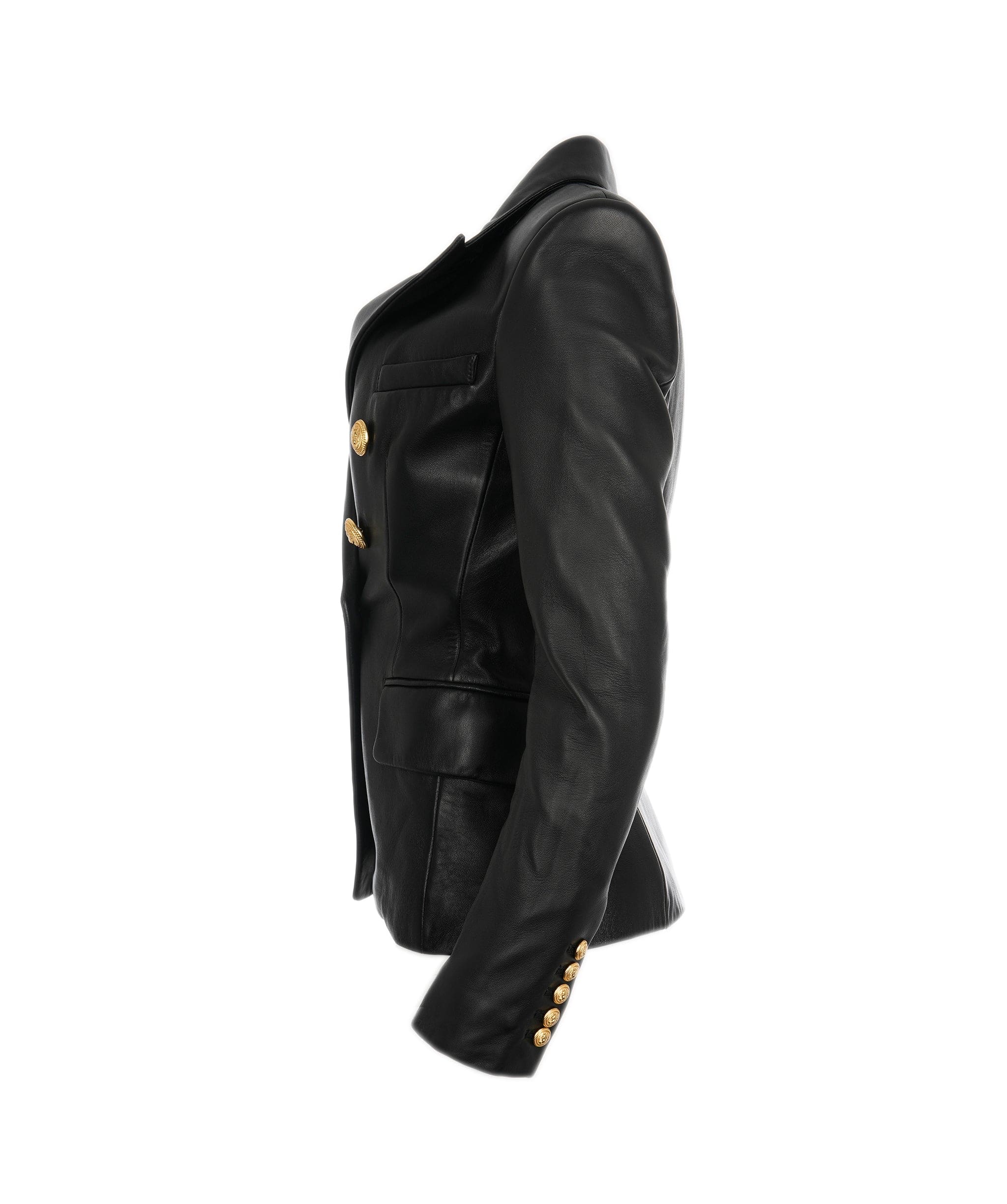 Balmain Balmain Double Breasted Leather Blazer  ALC1092