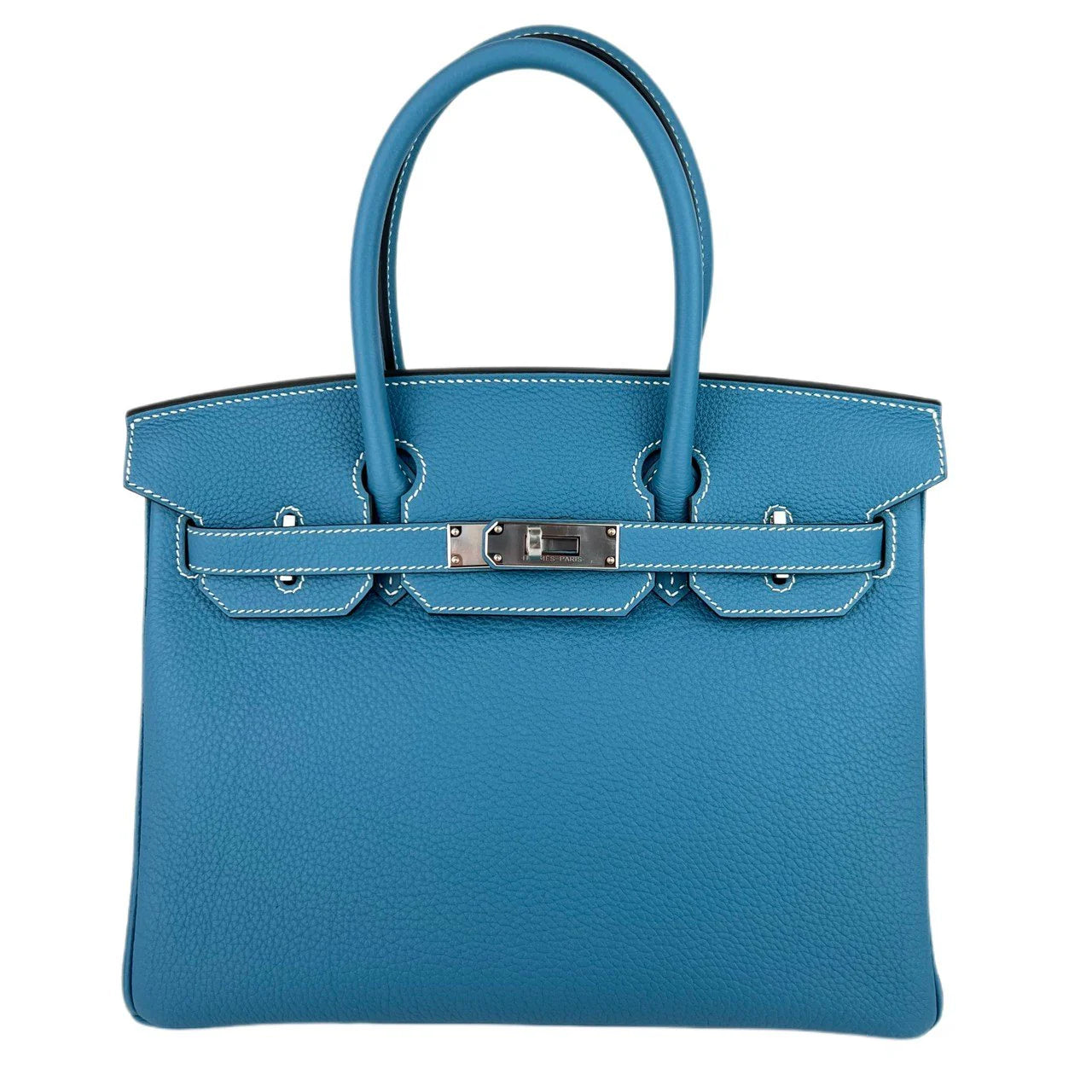 Hermes Birkin 30 Blue Jean Togo PHW #B SKCB-116786