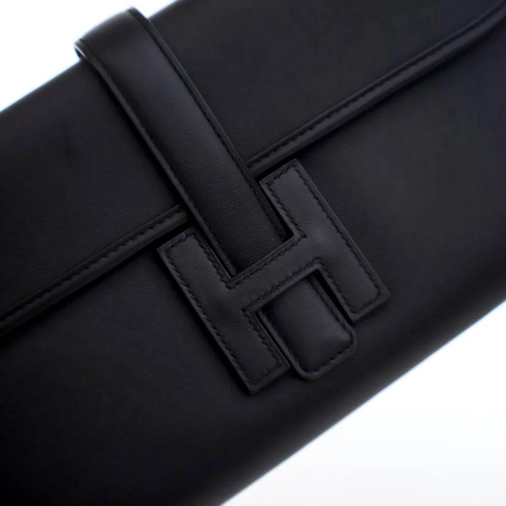 Hermes Jige Clutch 29 Black Swift JF3KB4