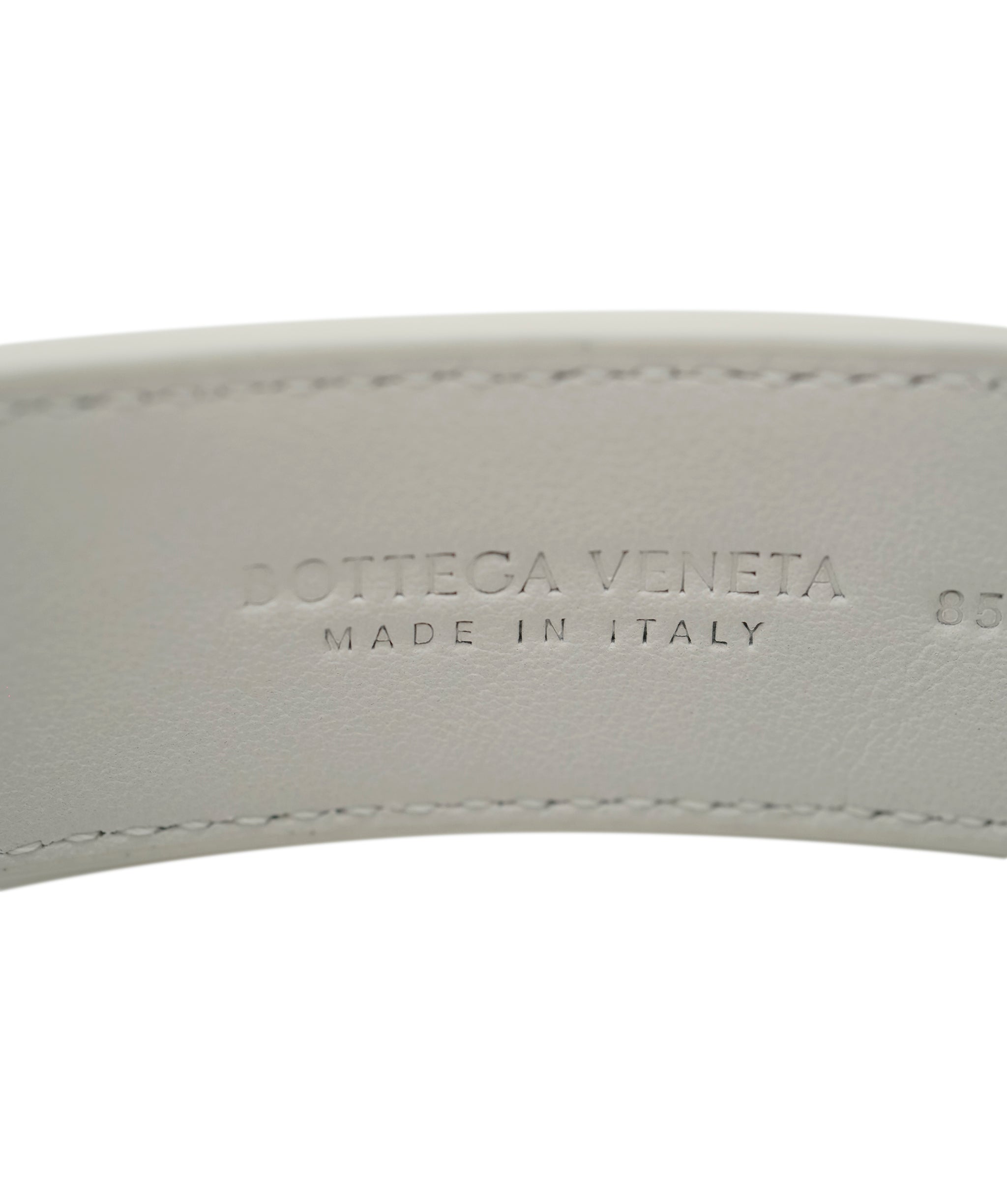 Bottega Bottega Veneta Belt Int.15Nap19/Light Calf WHITE GHW ASL8353