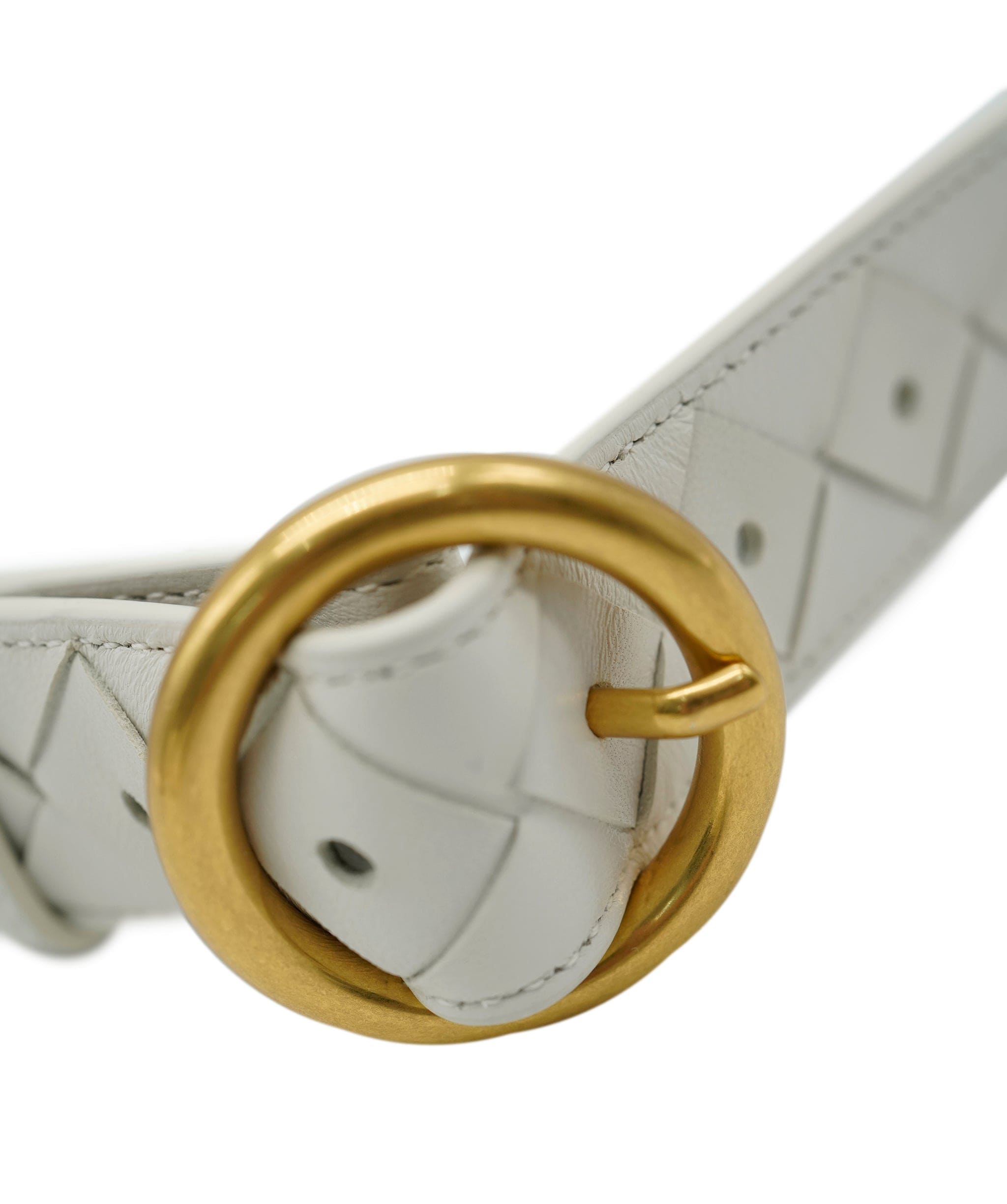 Bottega Bottega Veneta Belt Int.15Nap19/Light Calf WHITE GHW ASL8353