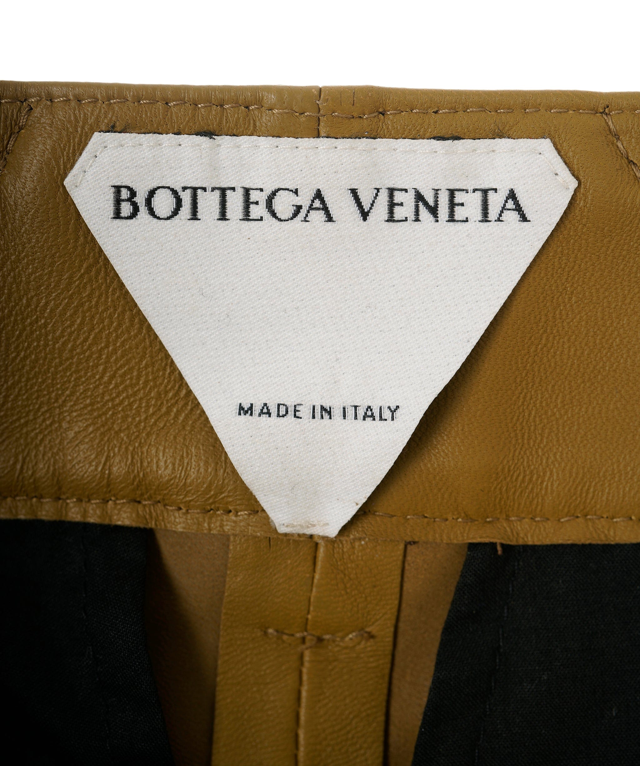 Bottega Bottega veneta beige leather high wasted trousers AGL2492