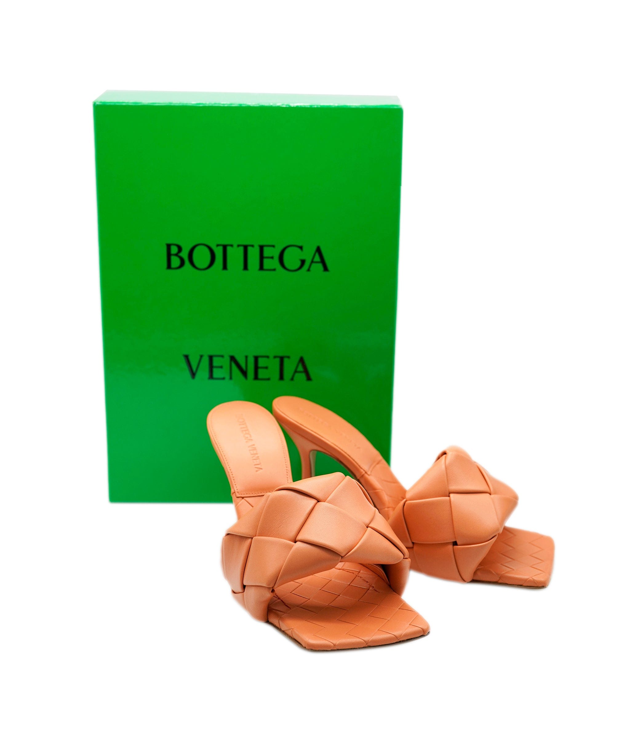 Bottega Bottega Veneta Lido Hill Sandal Lambskin Maxi Tubolare Intreccio Lagoon PAPAYA ASL8359